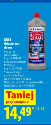Udrożniacz do rur Kret promocja w Lidl