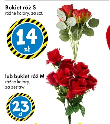 Bukiet róż M różne kolory promocja w Tedi