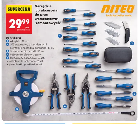 Nożyce do blachy NITEO 3-pak promocja w Biedronka