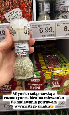 Sól morska z rozmarynem młynek promocja w Dino