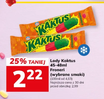 Lody Kaktus Froneri promocja w Hitpol