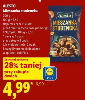 Mieszanka studencka Alesto promocja w Lidl