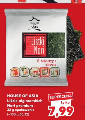 Liście alg morskich Nori premium House of Asia promocja w Kaufland