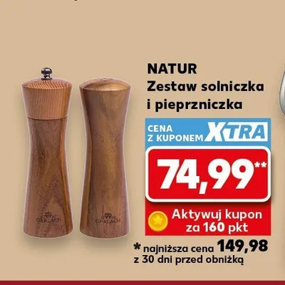 Zestaw solniczka i pieprzniczka Gerlach Natur promocja w Kaufland