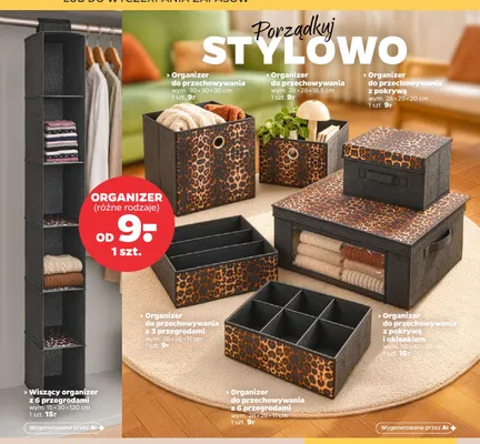 Organizer do przechowywania z 3 przegrodami 28x28x11 cm promocja w Netto