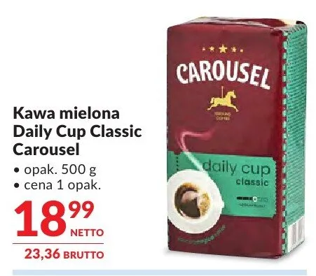 Kawa mielona Daily Cup Classic Carousel promocja w Makro