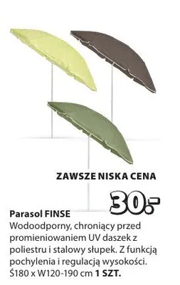Parasol FINSE promocja w Jysk