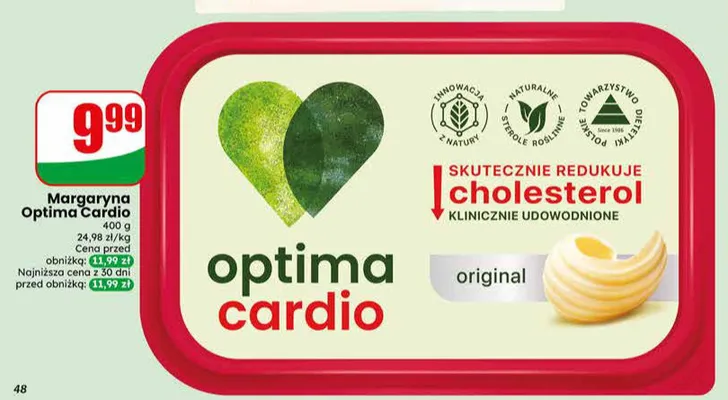 Margaryna Optima Cardio promocja w Dino