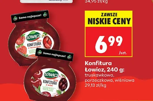 Konfitura wiśniowa Łowicz promocja w Biedronka