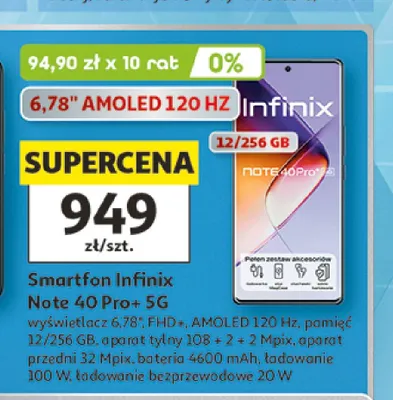 Smartfon Infinix Note 40 Pro+ 5 g promocja w Auchan
