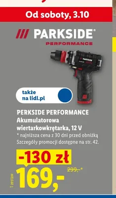 Akumulatorowa wiertarkowkrętarka Parkside Performance 12V promocja w Lidl