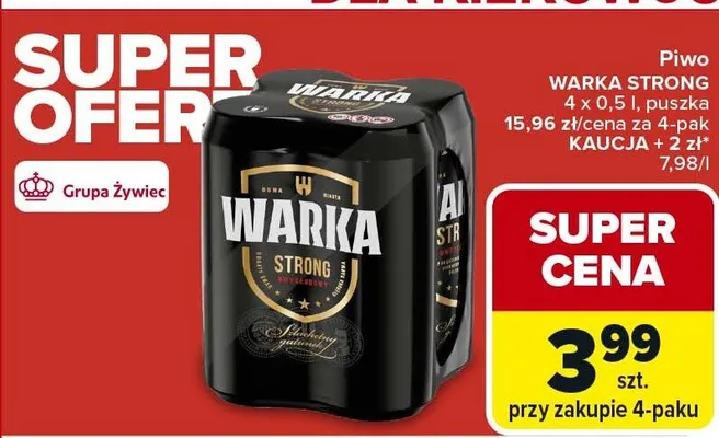 Piwo Strong promocja w Carrefour