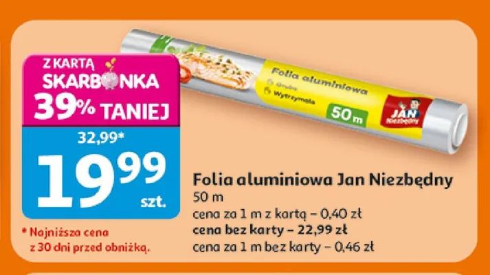 Folia aluminiowa Jan Niezbędny promocja w Auchan