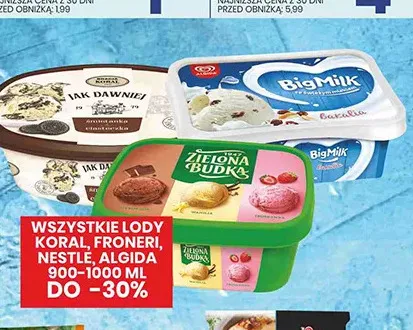 Lody Koral Froneri Nestlé Algida promocja w Wafelek