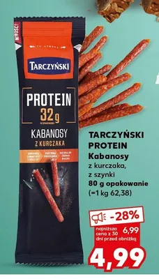 Kabanosy z szynki Tarczyński Protein promocja w Kaufland