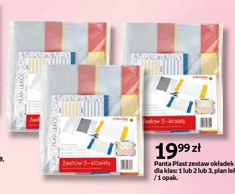 Zestaw okładek dla klasy 3 PantaPlast plan lekcji promocja w Empik