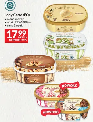 Lody Carte d'Or różne rodzaje promocja w Makro