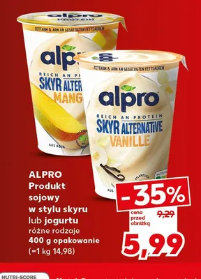 Produkt sojowy w stylu skyru waniliowy Alpro promocja w Kaufland