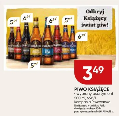 Piwo KSIĄŻĘCE wybrany asortyment promocja w Chata Polska