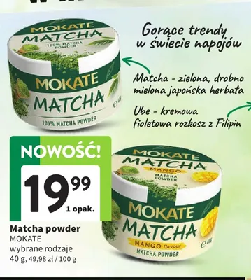Matcha powder Mokate promocja w Intermarche
