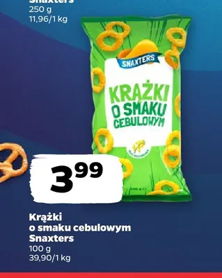 Krążki o smaku cebulowym Snaxters promocja w Netto