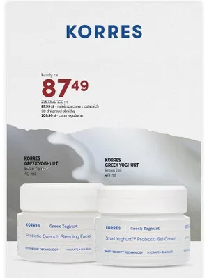 Krem na noc Greek Yoghurt KORRES promocja w Super-Pharm