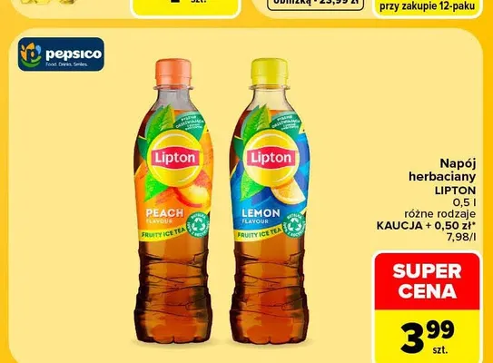 Napój herbaciany Lipton Lemon promocja w Carrefour