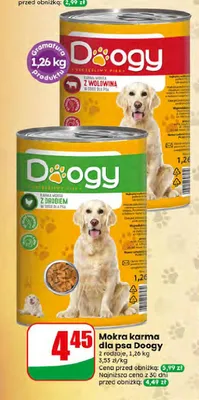 Mokra karma dla psa z drobiem Doogy promocja w Dino