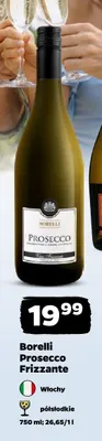 Wino musujące Borelli Prosecco Frizzante promocja w Netto