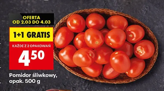 Pomidor śliwkowy promocja w Biedronka