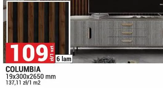 Lamele akustyczne na filcu Columbia promocja w Merkury Market