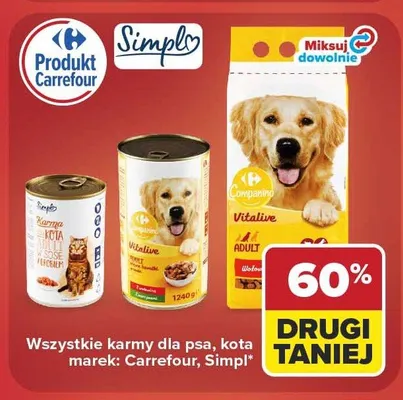 Karma dla kota w sosie z drobiem Simpl promocja w Carrefour