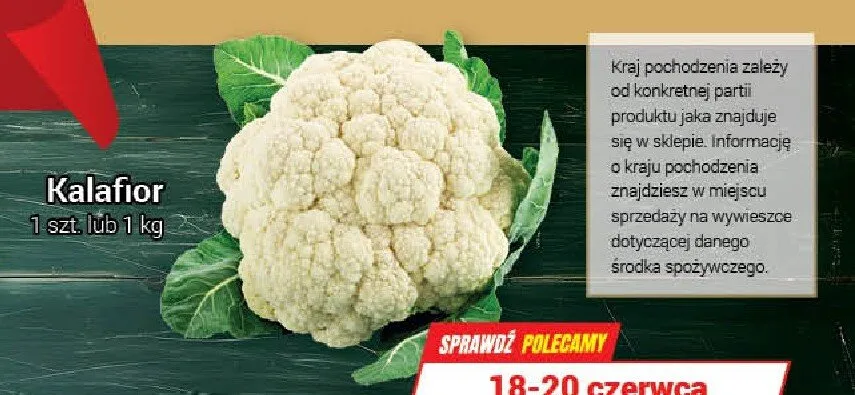 Kalafior promocja w Premium Nasz Sklep