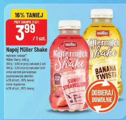 Napój Müller Shake promocja w POLOmarket
