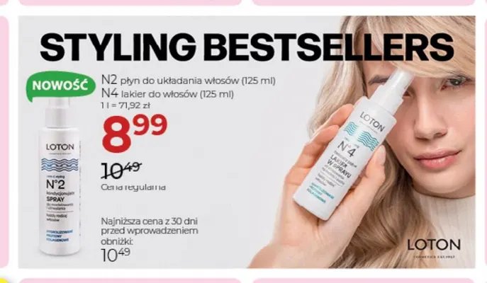 Lakier do włosów N4 Loton promocja w Drogerie Jawa