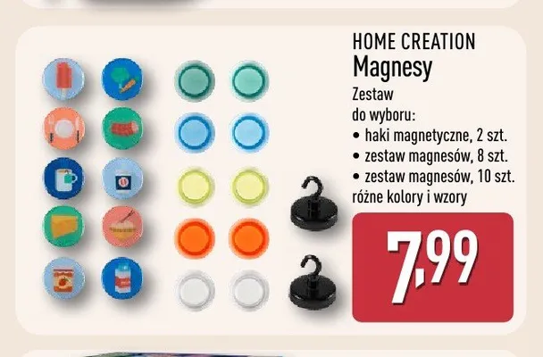 Haki magnetyczne 2-pak HOME CREATION promocja w Aldi