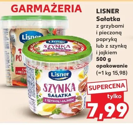 Sałatka z warzywami i pieczonych papryk z czosnkiem lub ze szynką i jajkiem promocja w Kaufland