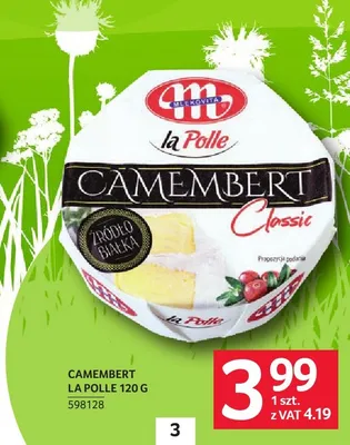 Ser Camembert Classic La Polle Mlekovita promocja w Selgros