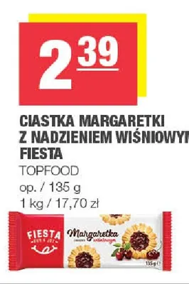 Ciastka Margaretki z nadzieniem wiśniowym Fiesta promocja w SPAR
