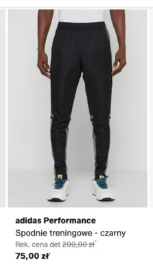 Spodnie treningowe czarne Adidas Performance promocja w Lounge by Zalando