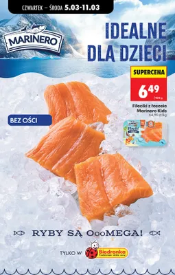 Fileciki z łososia Kids promocja w Biedronka