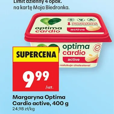 Margaryna Optima Cardio active promocja w Biedronka