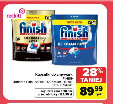 Kapsułki do zmywarki Finish Ultimate Plus promocja w Carrefour Market