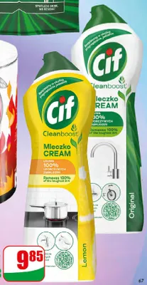 Mleczko do czyszczenia Cif Cleanboost Cream Lemon promocja w Dino