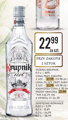 Wódka Krupnik promocja w Dino