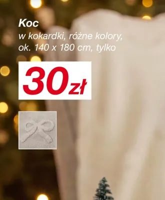 Koc w kokardki 140x180 cm promocja w KiK