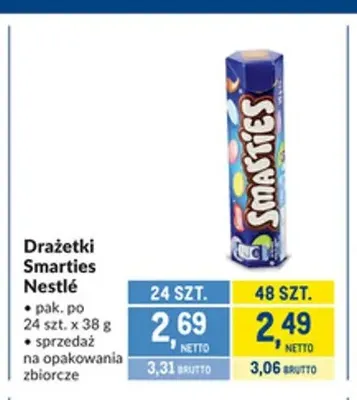 Drażetki Smarties Nestlé promocja w Makro