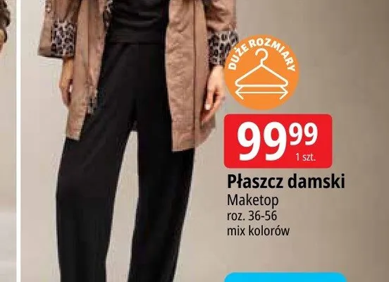 Płaszcz damski Maketop promocja w Leclerc