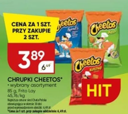 Chrupki cheetos promocja w Chata Polska