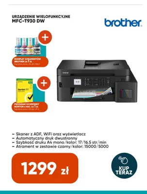 Urządzenie wielofunkcyjne Brother MFC-T930DW promocja w Max Elektro